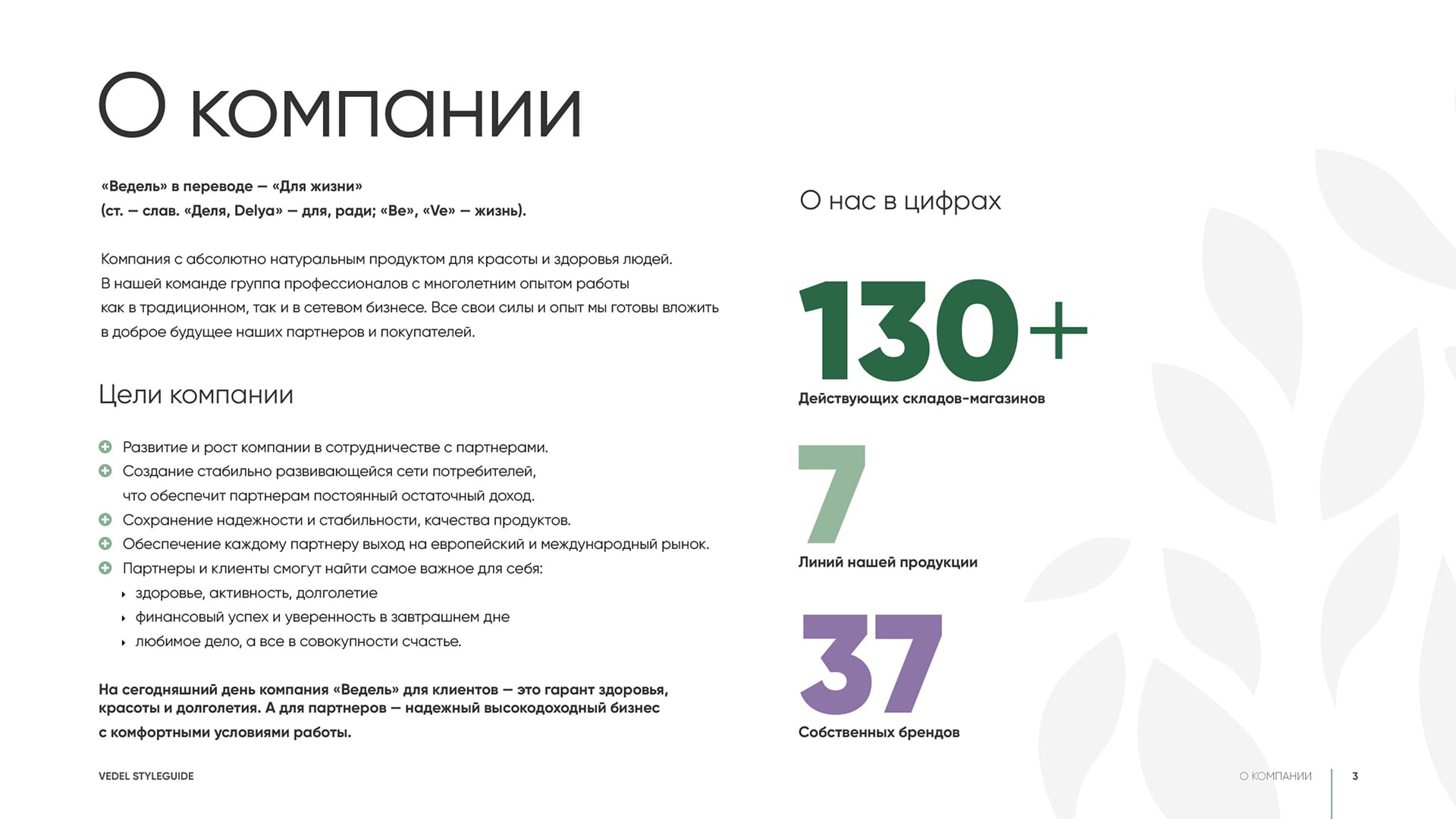 Фирменный стиль Vedel
